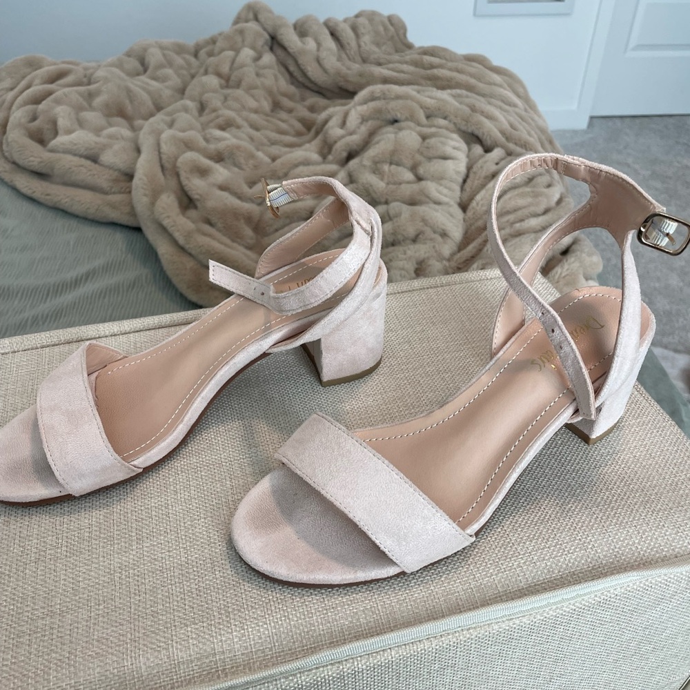 Light pink Block Heel Sandals